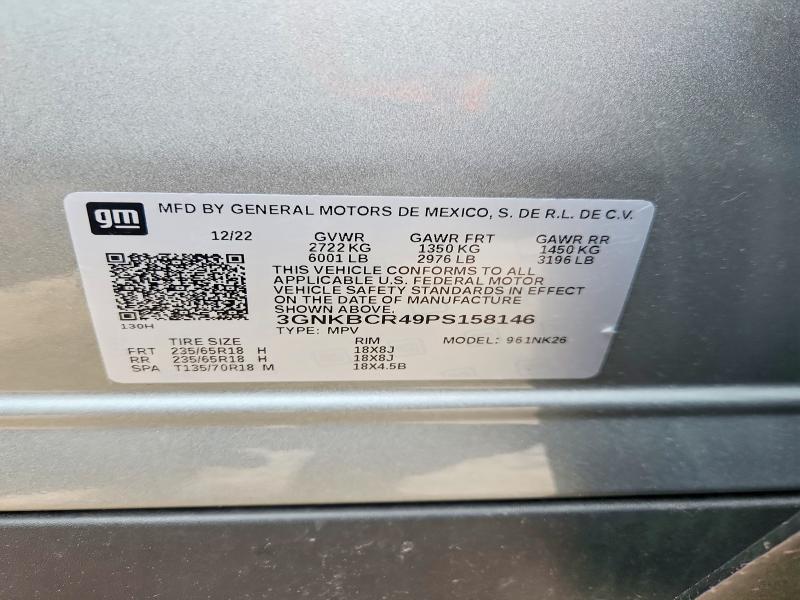 2023 Chevrolet Blazer მანქანა იყიდება აუქციონზე, vin: 3GNKBCR49PS158146, აუქციონის ნომერი: 54233426