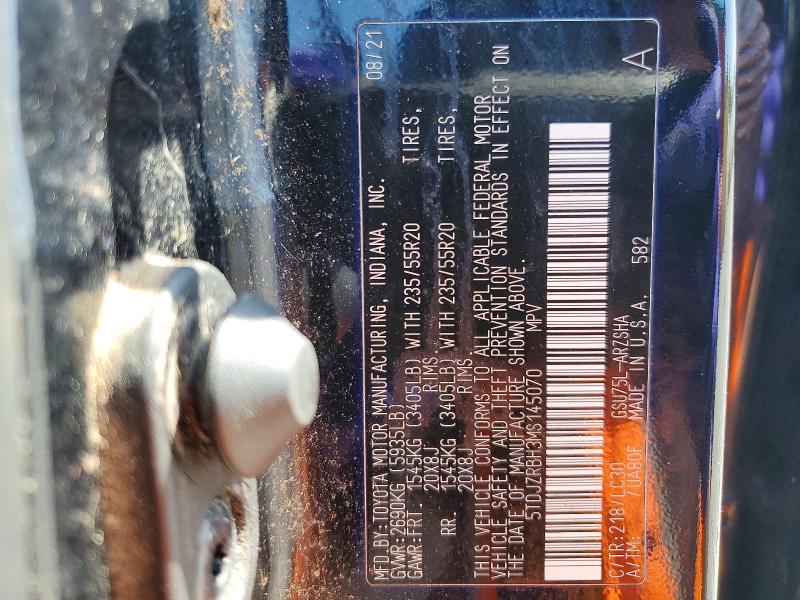 2021 Toyota Highlander მანქანა იყიდება აუქციონზე, vin: 5TDJZRBH3MS145070, აუქციონის ნომერი: 54331186