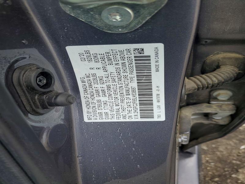 Aukcja sprzedaży 2020 Honda Civic, vin: 2HGFC2F85LH538687, numer aukcji: 52186836