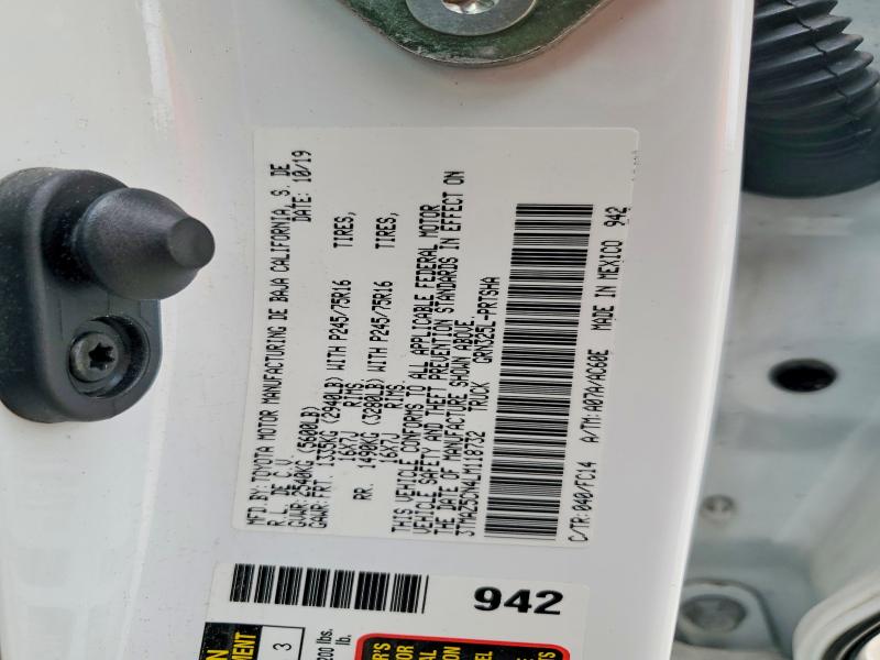 Продажа на аукционе авто 2020 Toyota Tacoma, vin: 3TMAZ5CN4LM118732, номер лота: 52400016