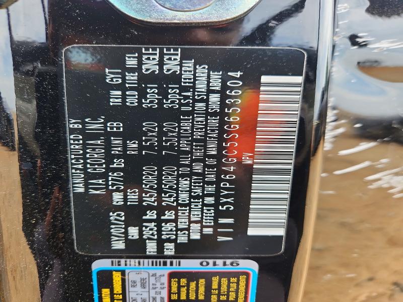 54228476 :رقم المزاد ، 5XYP64GC5SG653604 vin ، 2025 Kia Telluride مزاد بيع