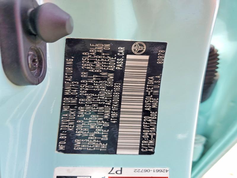 Продаж на аукціоні авто 2013 Toyota Camry, vin: 4T1BF1FK4DU681683, номер лоту: 54328466