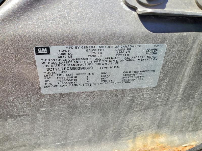 54445036 :رقم المزاد ، 2CTFLTEC3B6390659 vin ، 2011 Gmc Terrain مزاد بيع