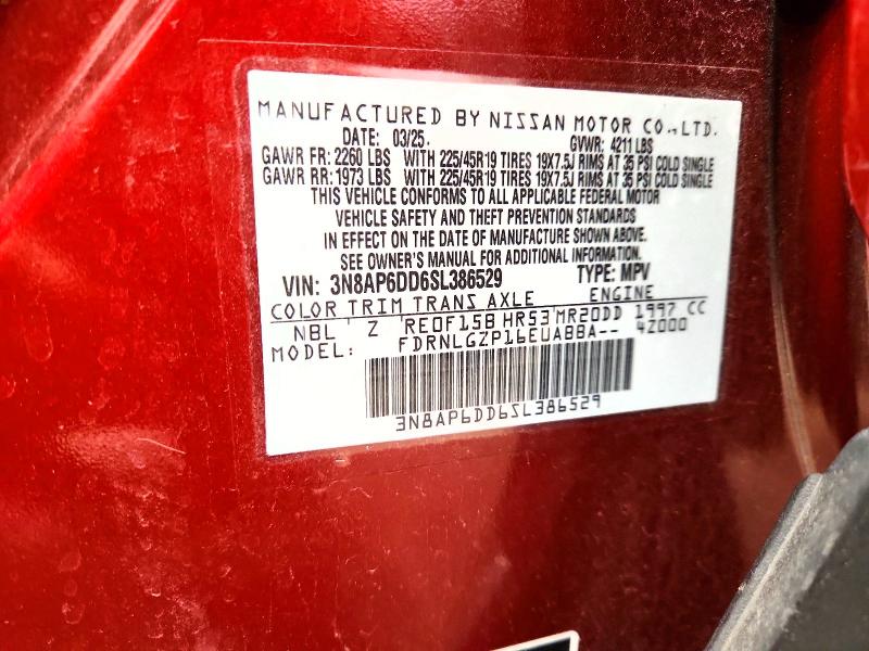 Продажа на аукционе авто 2025 Nissan Kicks, vin: 3N8AP6DD6SL386529, номер лота: 54469646