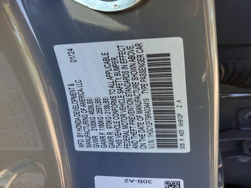 54455406 :رقم المزاد ، 1HGCY2F79RA034419 vin ، 2024 Honda Accord مزاد بيع