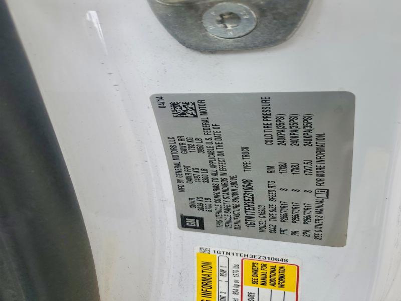 2014 Gmc Sierra მანქანა იყიდება აუქციონზე, vin: 1GTN1TEH3EZ310648, აუქციონის ნომერი: 55179226