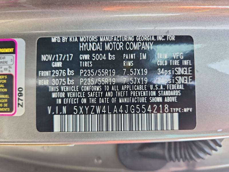 Продажа на аукционе авто 2018 Hyundai Santa Fe Sport, vin: 5XYZW4LA4JG554218, номер лота: 51163146