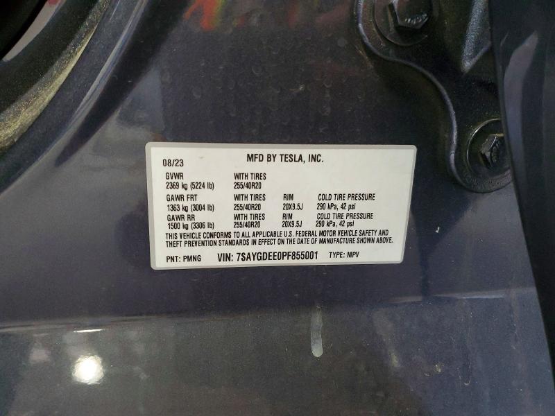 Продажа на аукционе авто 2023 Tesla Model Y, vin: 7SAYGDEE0PF855001, номер лота: 52328756