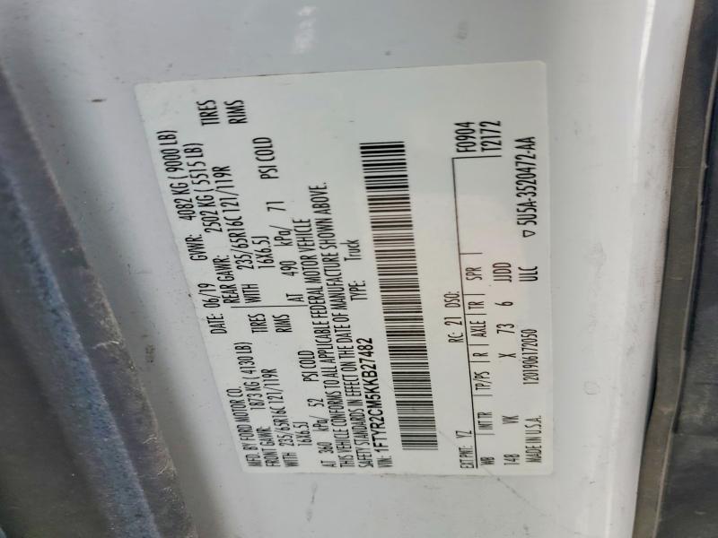 54539516 :رقم المزاد ، 1FTYR2CM5KKB27482 vin ، 2019 Ford Transit مزاد بيع