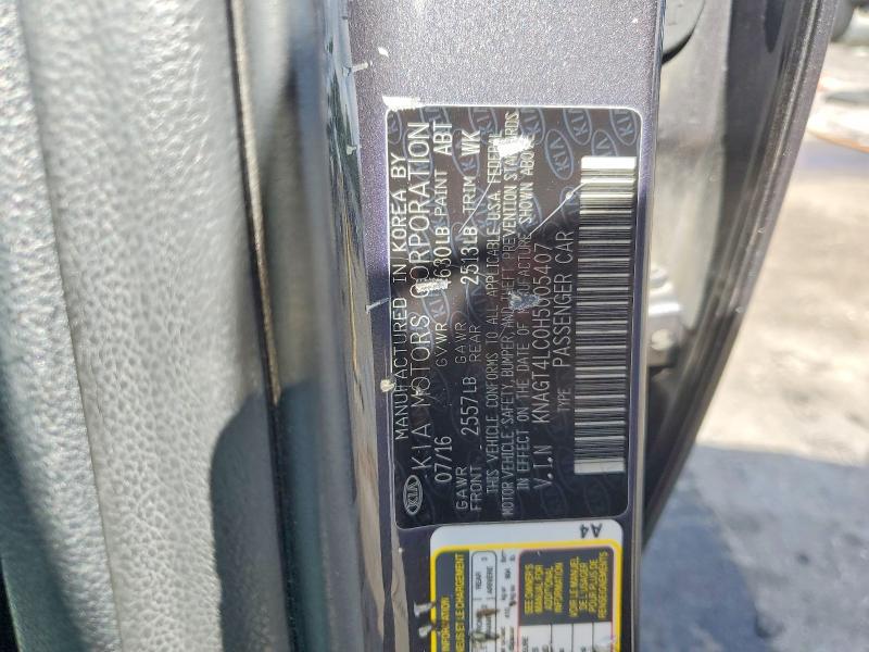 53445496 :رقم المزاد ، KNAGT4LC0H5005407 vin ، 2017 Kia Optima مزاد بيع