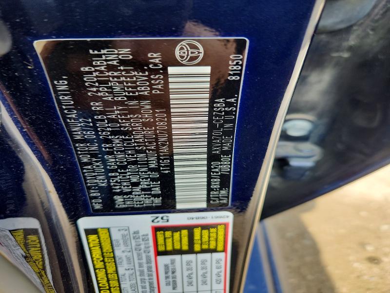 Aukcja sprzedaży 2022 Toyota Camry, vin: 4T1G11AK2NU708201, numer aukcji: 54080196