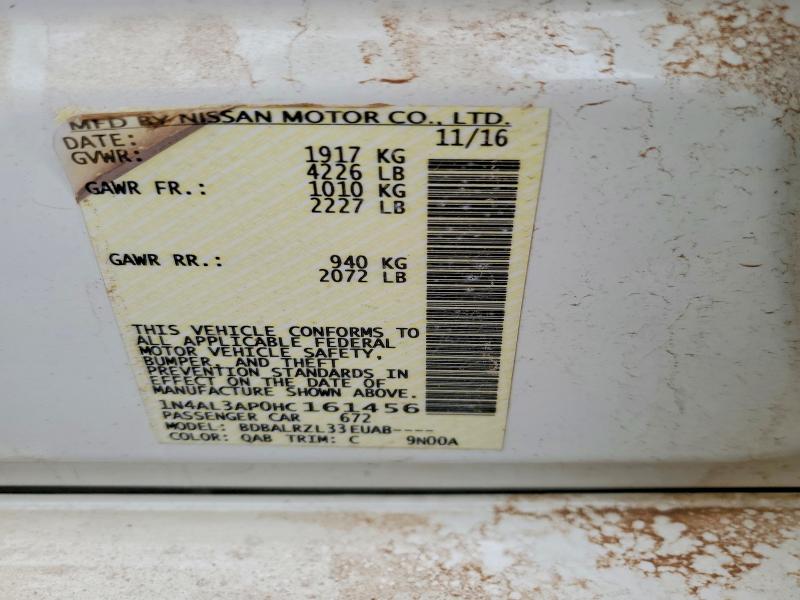 Продажа на аукционе авто 2017 Nissan Altima, vin: 1N4AL3AP0HC161456, номер лота: 53026196