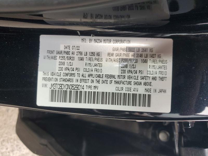 Aukcja sprzedaży 2022 Mazda Cx-9, vin: JM3TCBDY0N0629014, numer aukcji: 52762496