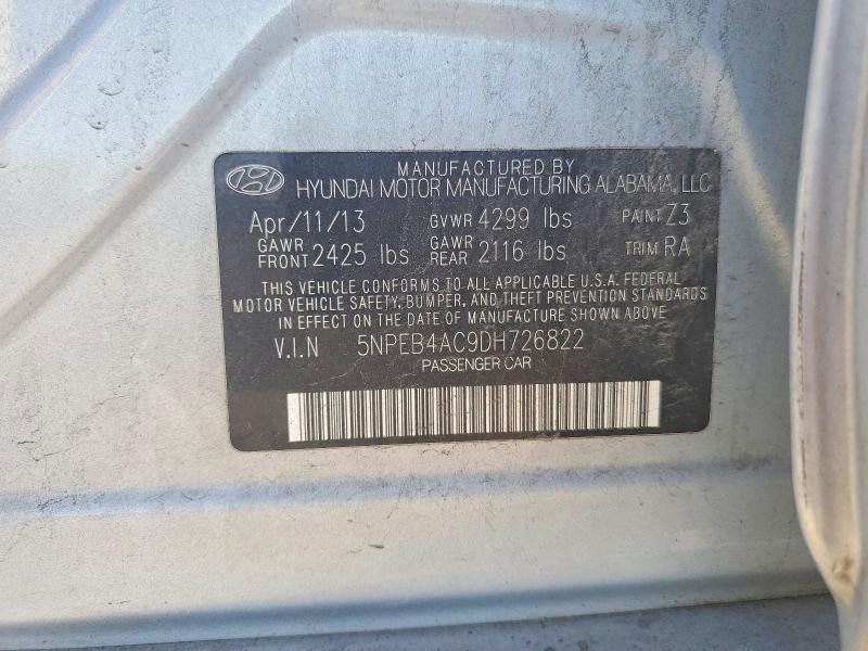 Продаж на аукціоні авто 2013 Hyundai Sonata, vin: 5NPEB4AC9DH726822, номер лоту: 51494856