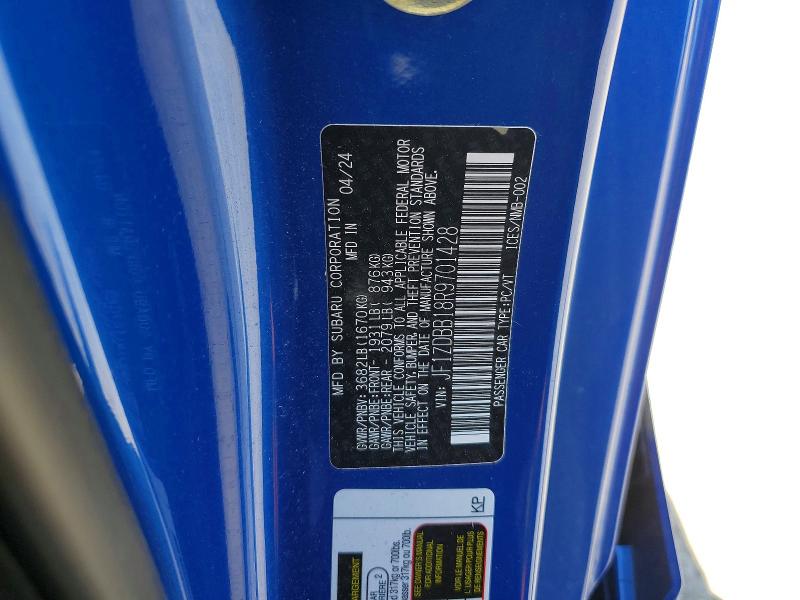 2024 Subaru Brz მანქანა იყიდება აუქციონზე, vin: JF1ZDBB18R9701428, აუქციონის ნომერი: 52345896