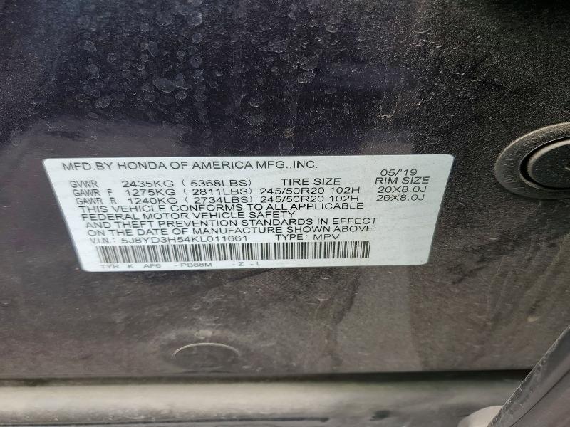 Продаж на аукціоні авто 2019 Acura Mdx, vin: 5J8YD3H54KL011661, номер лоту: 55722716