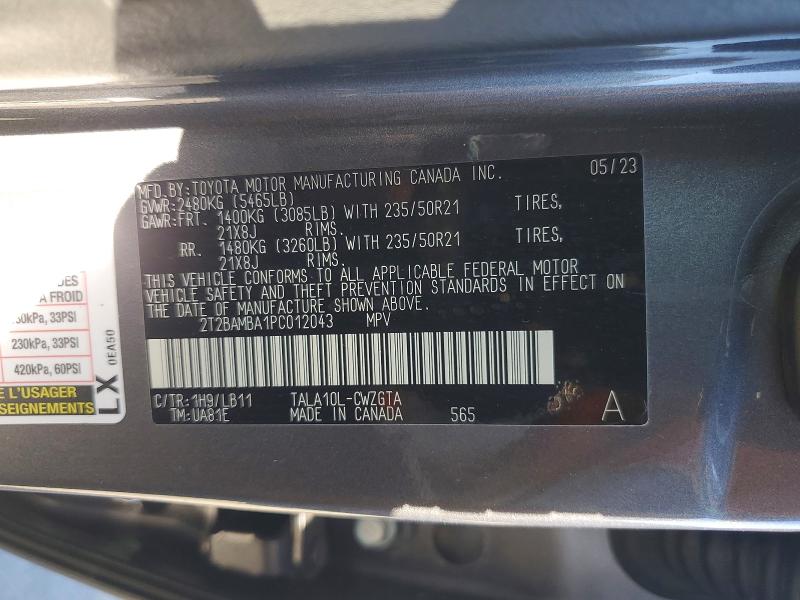 Продаж на аукціоні авто 2023 Lexus Rx 350, vin: 2T2BAMBA1PC012043, номер лоту: 55586546