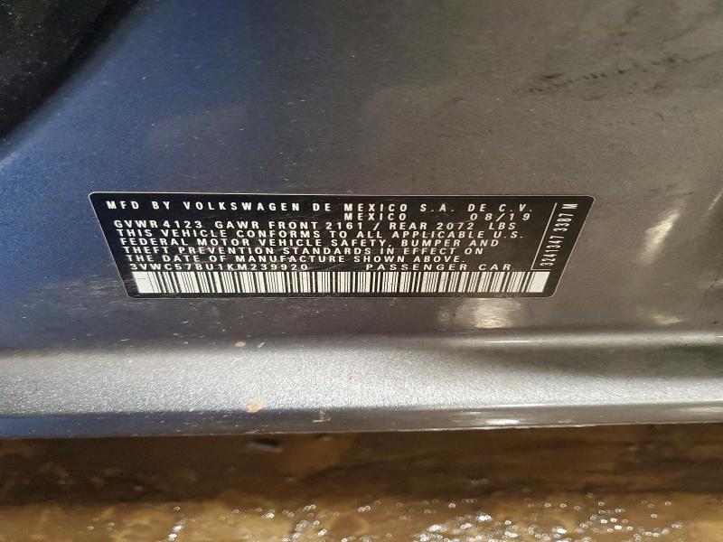 Продажа на аукционе авто 2019 Volkswagen Jetta, vin: 3VWC57BU1KM239920, номер лота: 52843696