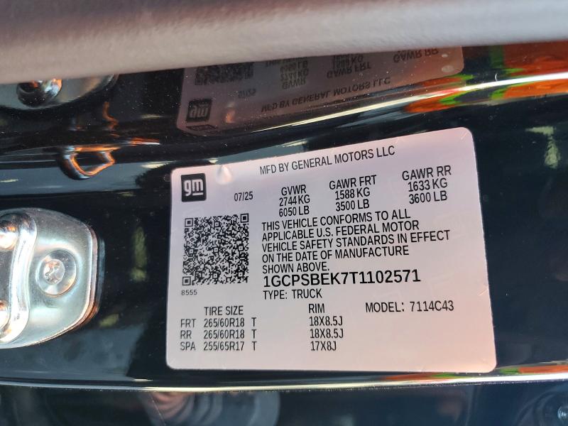 Продаж на аукціоні авто 2026 Chevrolet Colorado, vin: 1GCPSBEK7T1102571, номер лоту: 77094475