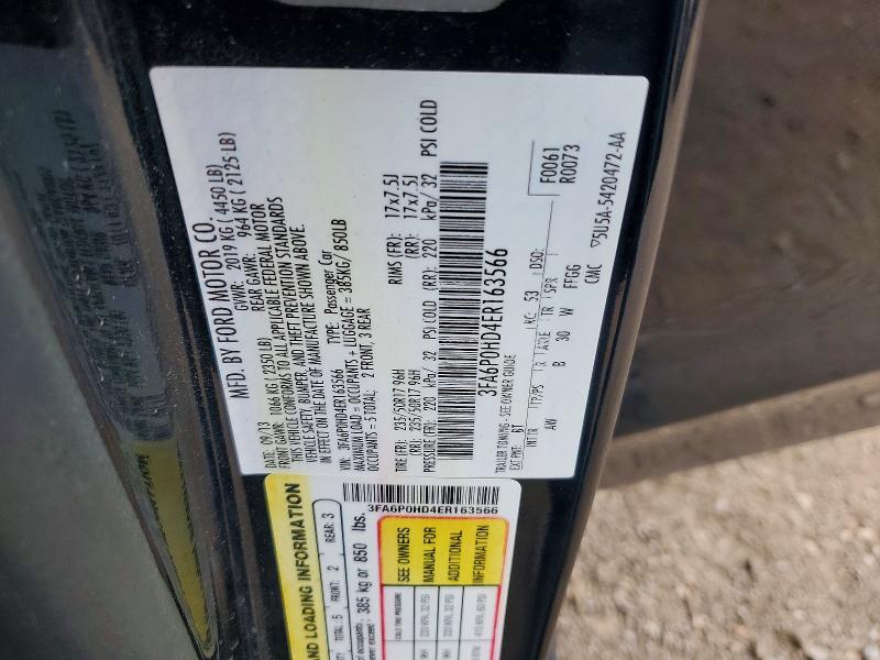 Aukcja sprzedaży 2014 Ford Fusion, vin: 3FA6P0HD4ER163566, numer aukcji: 54608226