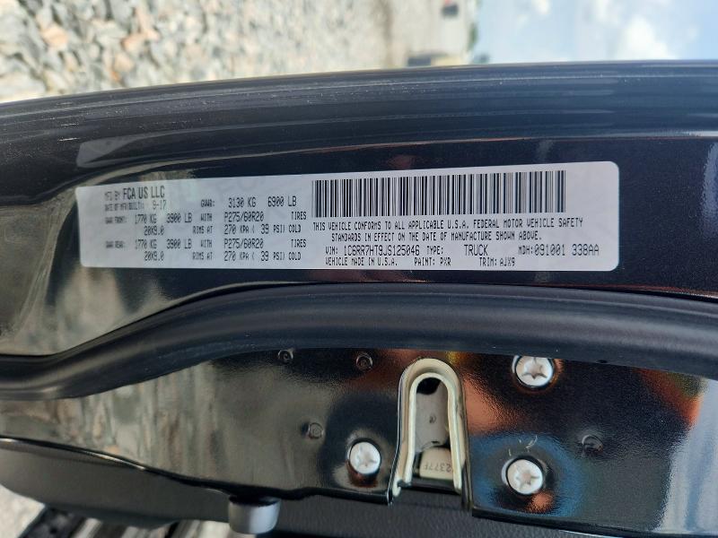 Продажа на аукционе авто 2018 Ram 1500, vin: 1C6RR7HT9JS125046, номер лота: 55370696