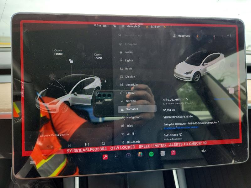 2020 Tesla Model 3 მანქანა იყიდება აუქციონზე, vin: 5YJ3E1EA5LF633394, აუქციონის ნომერი: 52481036
