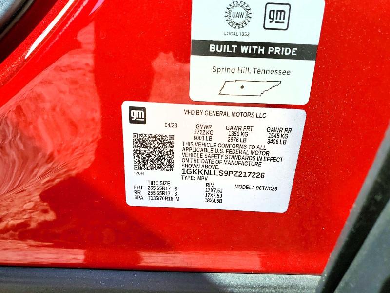 52216586 :رقم المزاد ، 1GKKNLLS9PZ217226 vin ، 2023 Gmc Acadia مزاد بيع