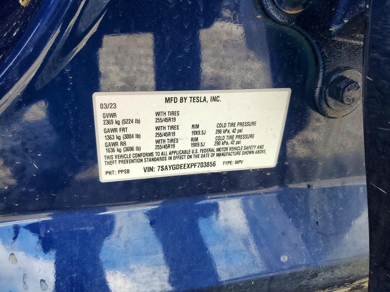 Продажа на аукционе авто 2023 Tesla Model Y, vin: 7SAYGDEEXPF703856, номер лота: 51875276