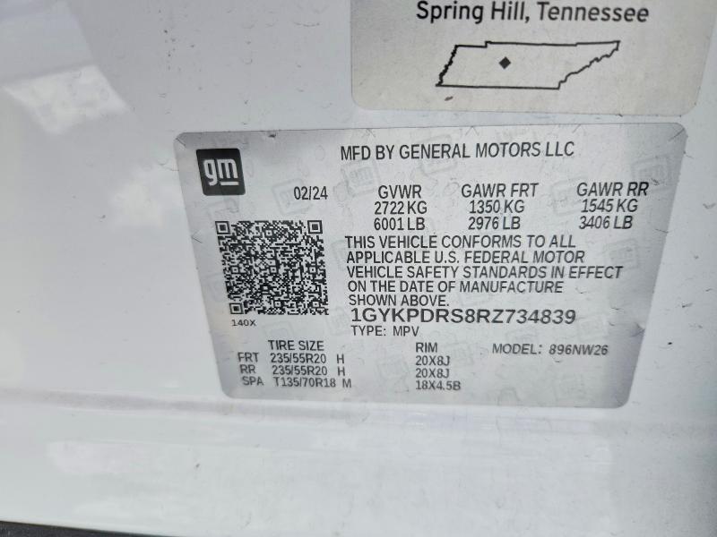 Aukcja sprzedaży 2024 Cadillac Xt6, vin: 1GYKPDRS8RZ734839, numer aukcji: 52537456