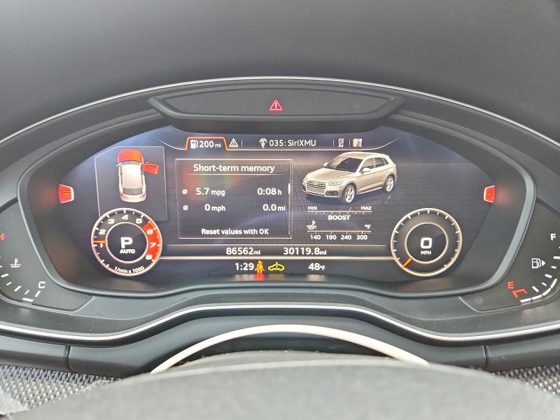 2018 Audi Sq5 მანქანა იყიდება აუქციონზე, vin: WA1C4AFY9J2138530, აუქციონის ნომერი: 52728806