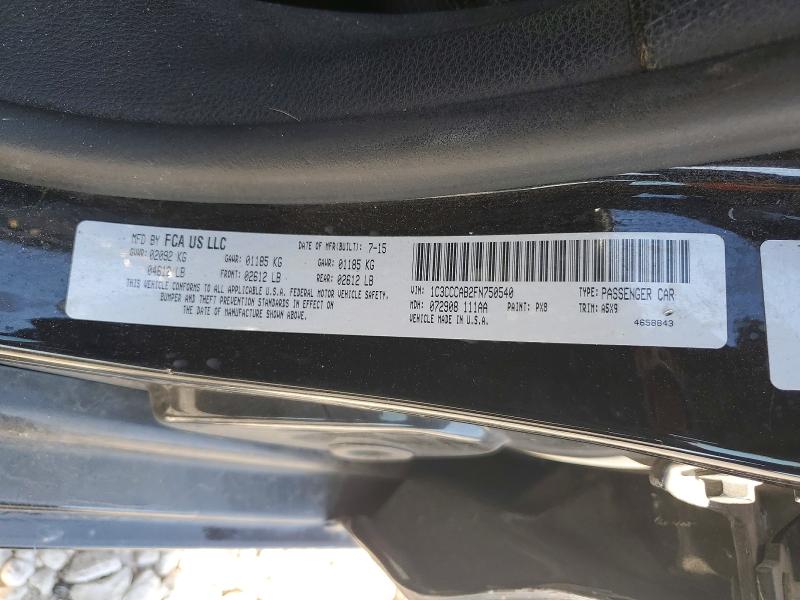 Продажа на аукционе авто 2015 Chrysler 200, vin: 1C3CCCAB2FN750540, номер лота: 53567066