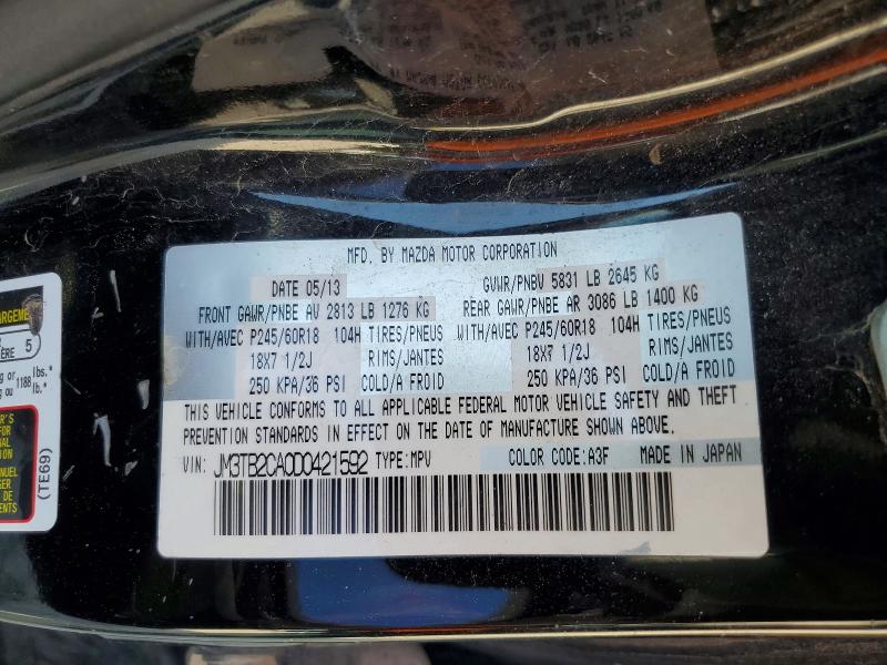 Aukcja sprzedaży 2013 Mazda Cx-9, vin: JM3TB2CA0D0421592, numer aukcji: 53411496