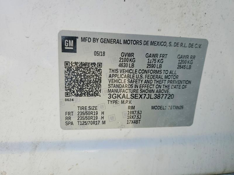 Продаж на аукціоні авто 2018 Gmc Terrain, vin: 3GKALSEX7JL387720, номер лоту: 51838416