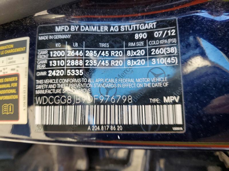 Продажа на аукционе авто 2013 Mercedes-benz Glk, vin: WDCGG8JB9DF976798, номер лота: 52174486