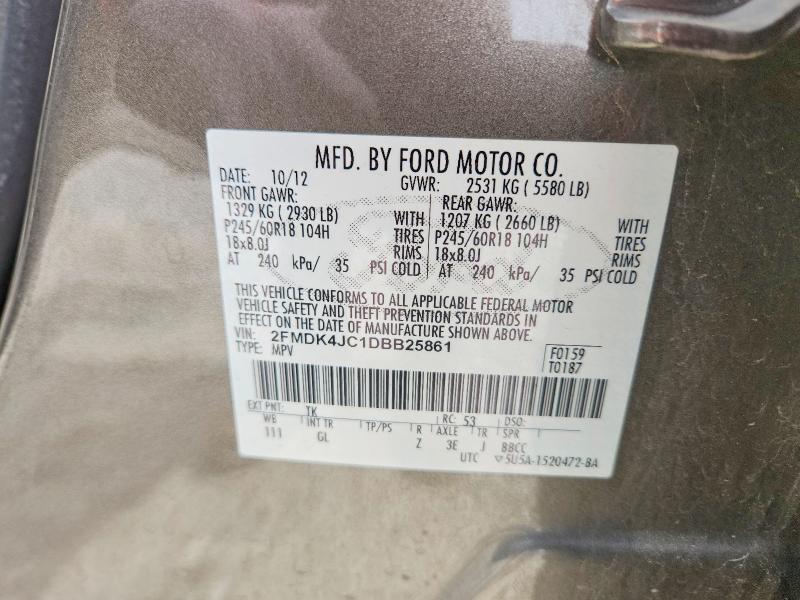 Aukcja sprzedaży 2013 Ford Edge, vin: 2FMDK4JC1DBB25861, numer aukcji: 54163856