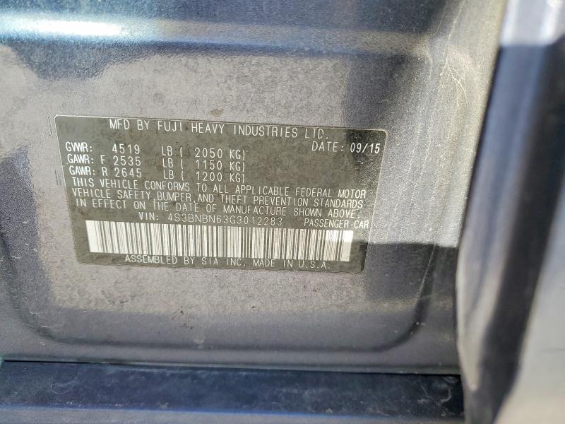 Продажа на аукционе авто 2016 Subaru Legacy, vin: 4S3BNBN63G3012283, номер лота: 54689626