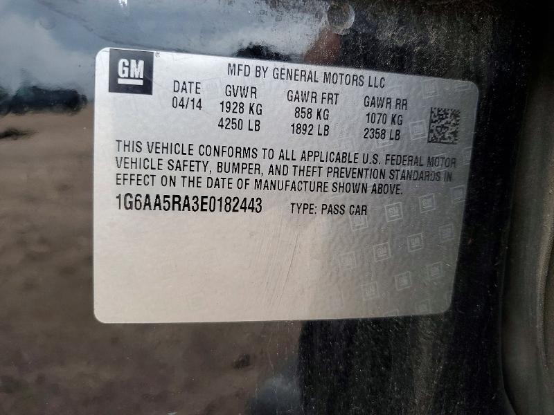 Продажа на аукционе авто 2014 Cadillac Ats, vin: 1G6AA5RA3E0182443, номер лота: 53902036