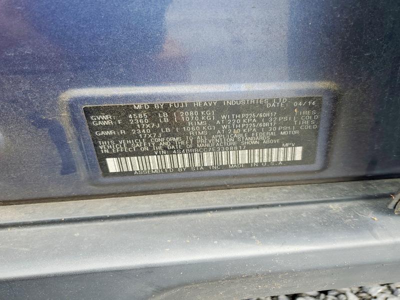 53121756 :رقم المزاد ، 4S4BRBCC7E3308817 vin ، 2014 Subaru Outback مزاد بيع
