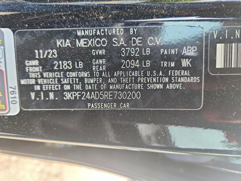 Aukcja sprzedaży 2024 Kia Forte, vin: 3KPF24AD5RE730200, numer aukcji: 54756986