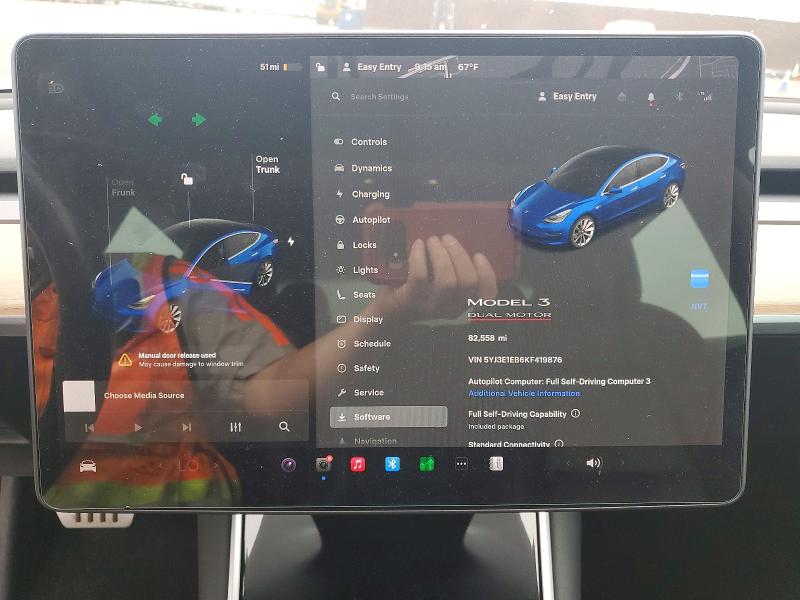 Продажа на аукционе авто 2019 Tesla Model 3, vin: 5YJ3E1EB6KF419876, номер лота: 52784826