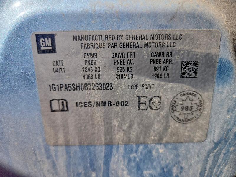 Продажа на аукционе авто 2011 Chevrolet Cruze, vin: 1G1PA5SH0B7263023, номер лота: 55239606