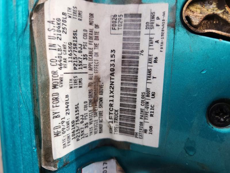 Продаж на аукціоні авто 1992 Ford Ranger, vin: 1FTCR11X2NTA03153, номер лоту: 52513056