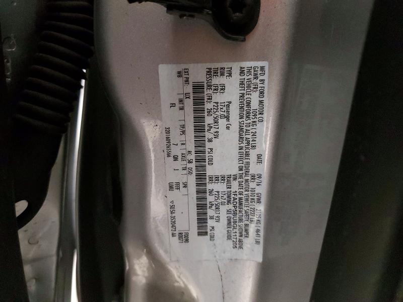 54170176 :رقم المزاد ، 1FADP5BU8GL117205 vin ، 2016 Ford C-max مزاد بيع