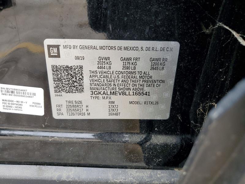 54284246 :رقم المزاد ، 3GKALMEV8LL165541 vin ، 2020 Gmc Terrain مزاد بيع