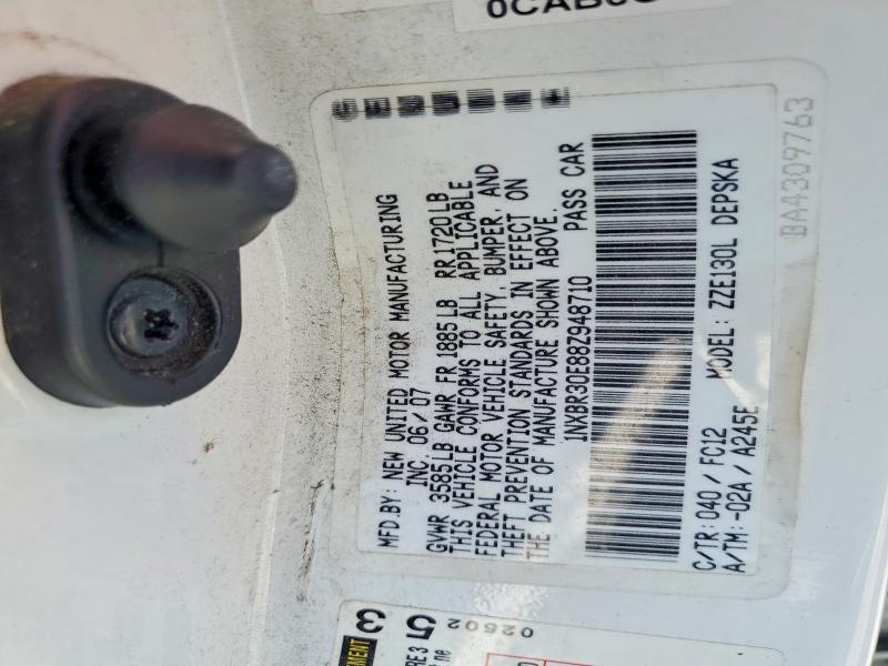 Aukcja sprzedaży 2008 Toyota Corolla, vin: 1NXBR30E88Z948710, numer aukcji: 54540616