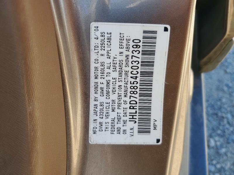 Aukcja sprzedaży 2004 Honda Cr-v, vin: JHLRD78854C037390, numer aukcji: 53924056