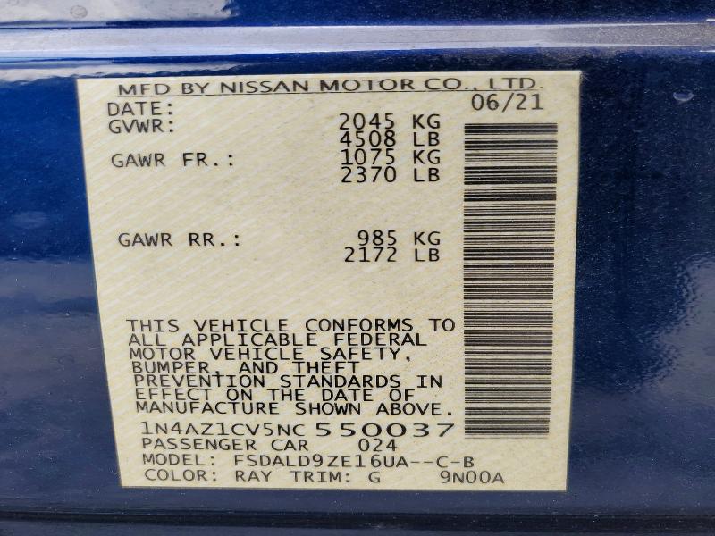 Продажа на аукционе авто 2022 Nissan Leaf, vin: 1N4AZ1CV5NC550037, номер лота: 54474796