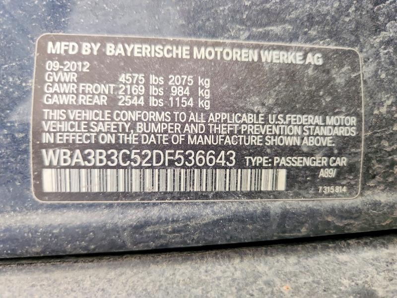 Продажа на аукционе авто 2013 Bmw 328, vin: WBA3B3C52DF536643, номер лота: 53639276