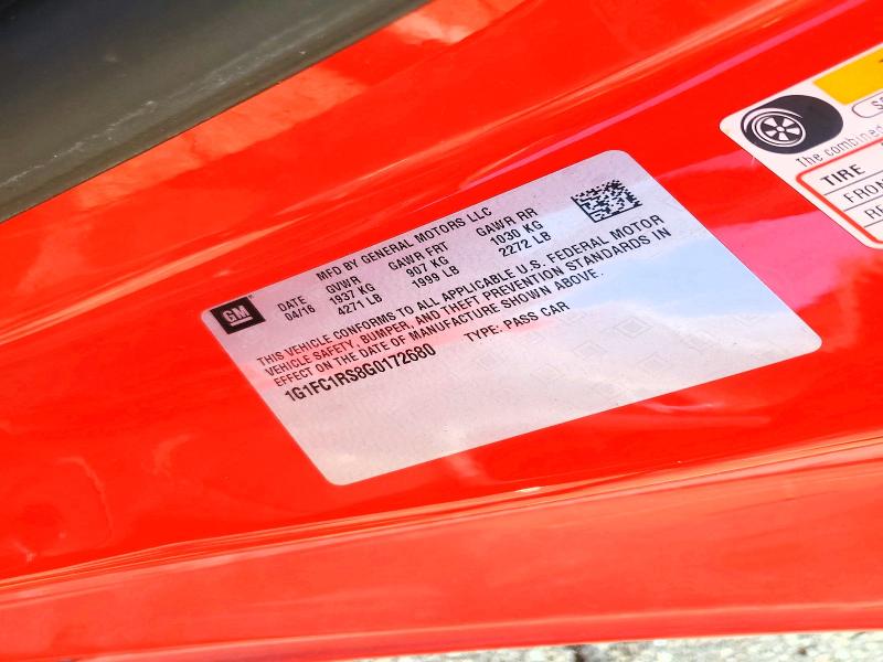 2016 Chevrolet Camaro მანქანა იყიდება აუქციონზე, vin: 1G1FC1RS8G0172680, აუქციონის ნომერი: 55253846