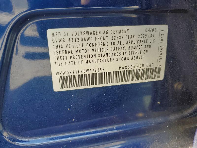 Продаж на аукціоні авто 2006 Volkswagen Rabbit, vin: WVWDR71KX6W178858, номер лоту: 51870266